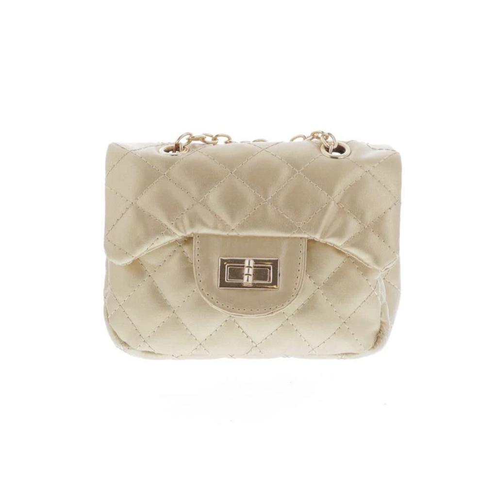 Gold Metallic Bag حقيبة لون ذهبي