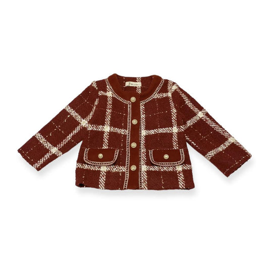 Red Plaid The Holly Set طقم جاكيت وتنورة