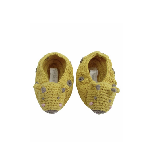 Knitting Booties Giraff حذاء مواليد
