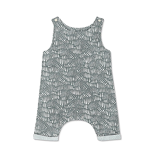 Zebra Print Muslin Coverall جمبسوت مشجر
