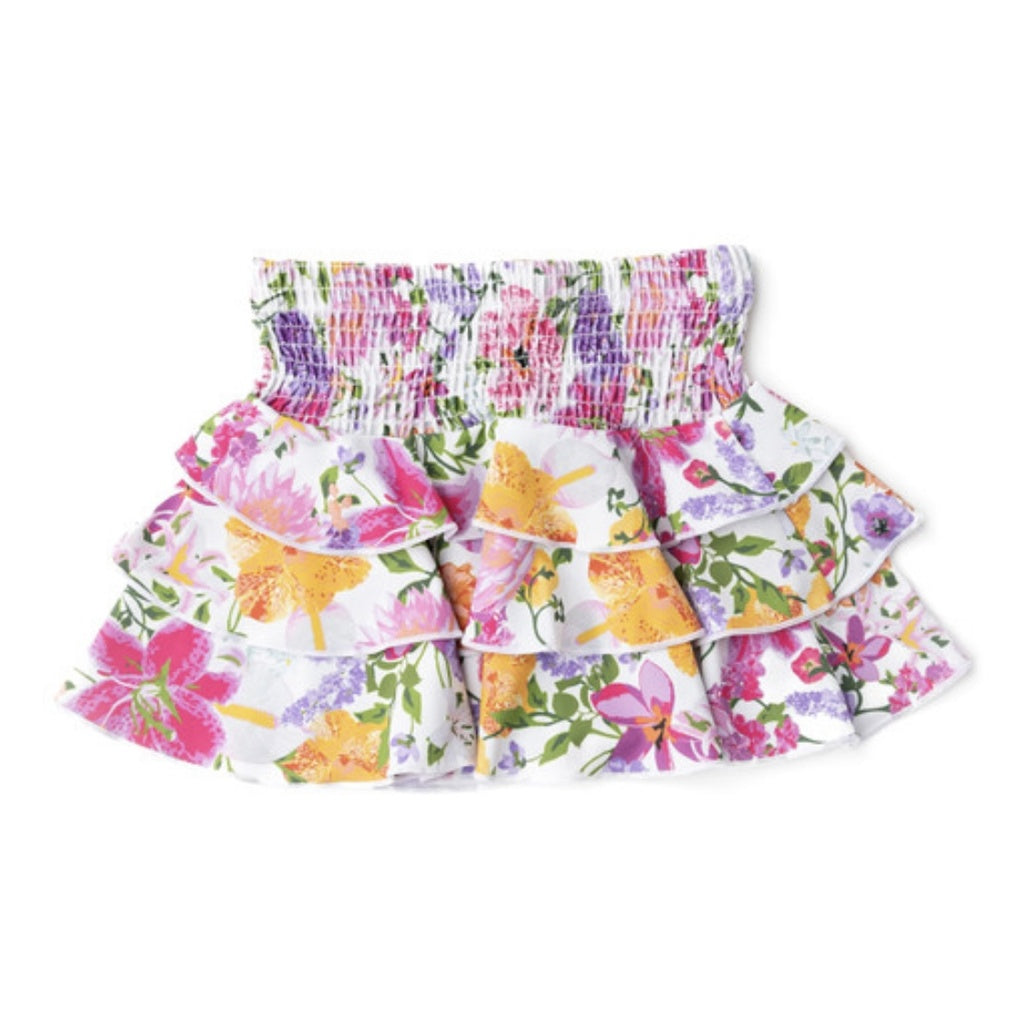 Summer Gardens Smocked Ruffle  Skirt تنورة سباحة