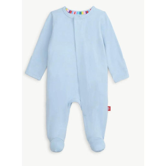  Baby Blue Modal Magnetic  Footie بيجاما مواليد